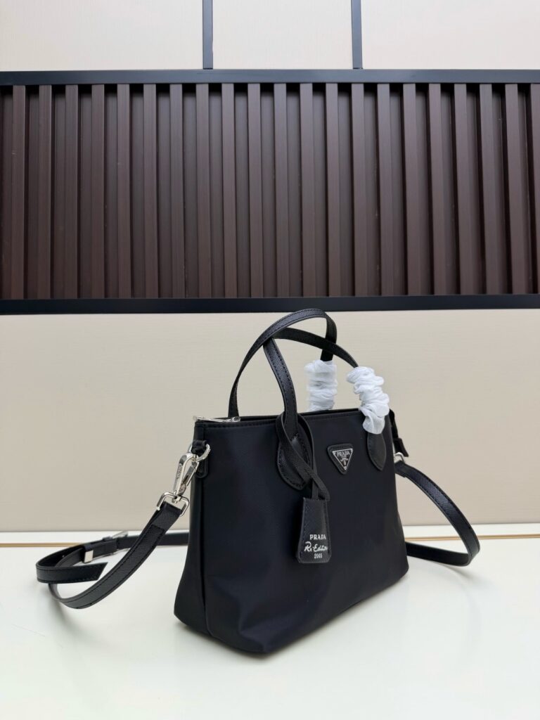 Nylon Top Handle Bag – Black, Large Size 11 (2)