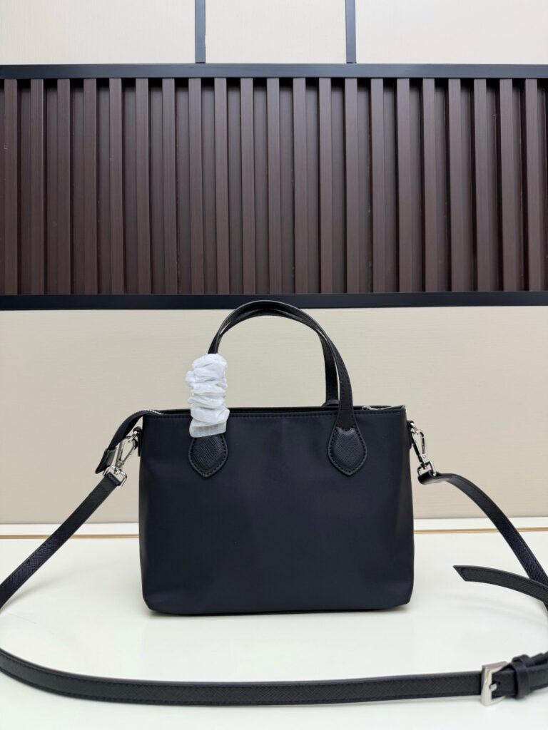 Nylon Top Handle Bag – Black, Large Size 11 (3)
