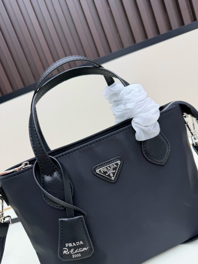 Nylon Top Handle Bag – Black, Large Size 11 (4)