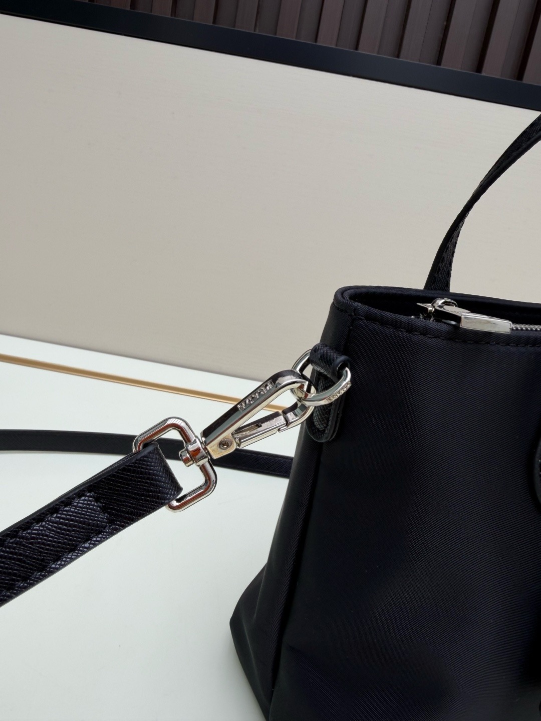Nylon Top Handle Bag – Black, Large Size 11 (6)