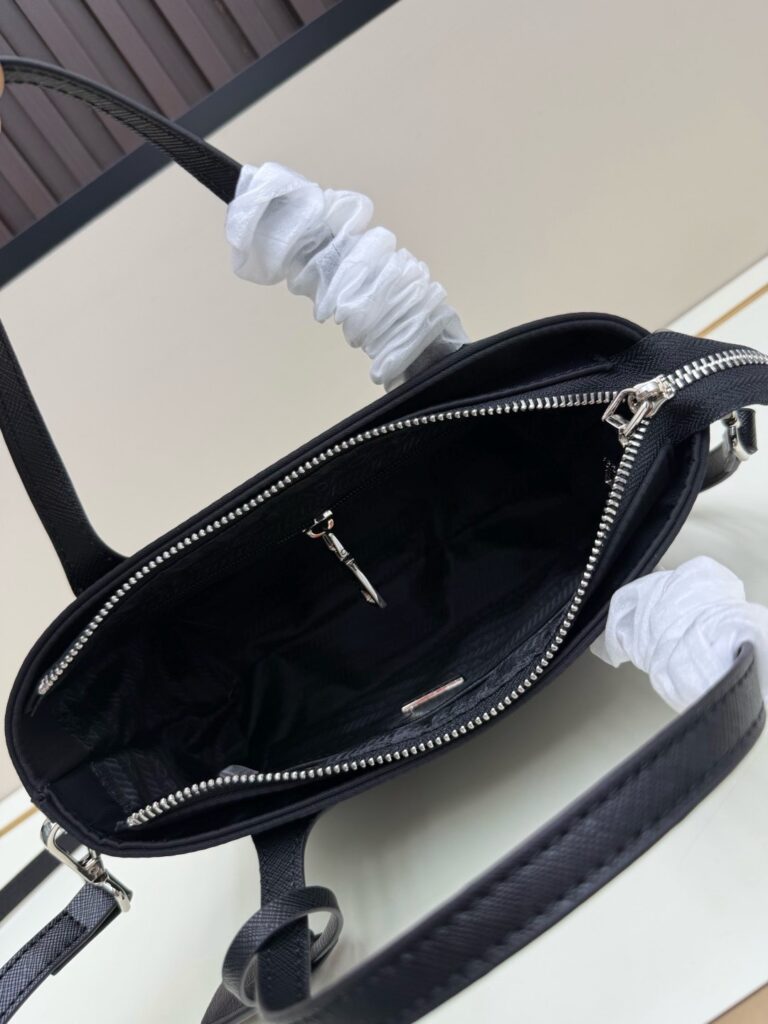 Nylon Top Handle Bag – Black, Large Size 11 (7)