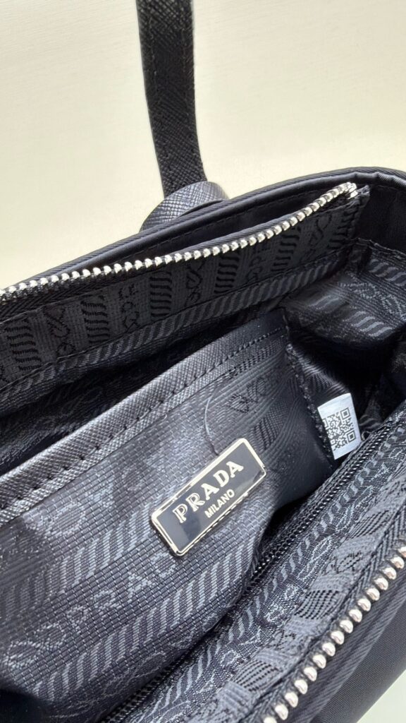 Nylon Top Handle Bag – Black, Large Size 11 (8)
