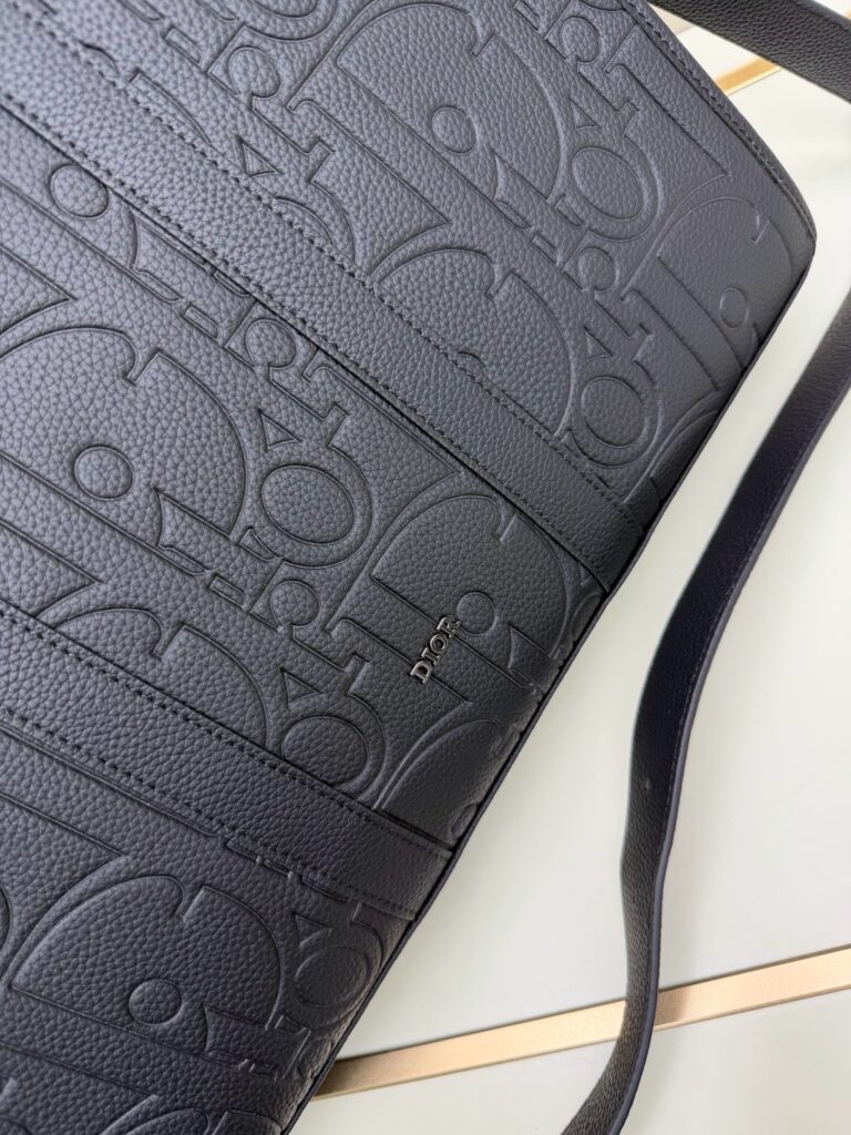 East-West Bag – Black Oblique Embossed Style 24 (4)