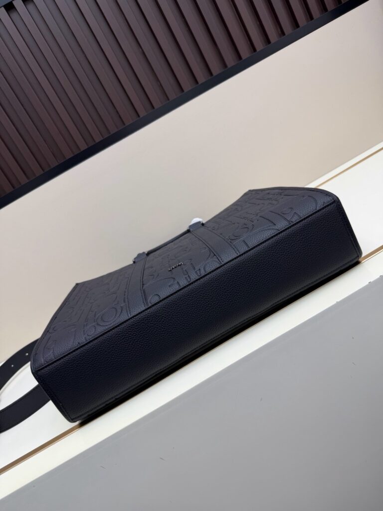 East-West Bag – Black Oblique Embossed Style 24 (5)