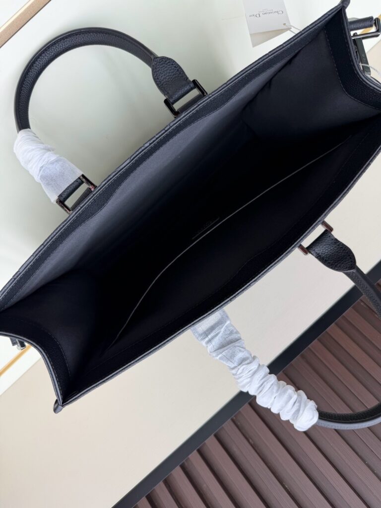 East-West Bag – Black Oblique Embossed Style 24 (7)