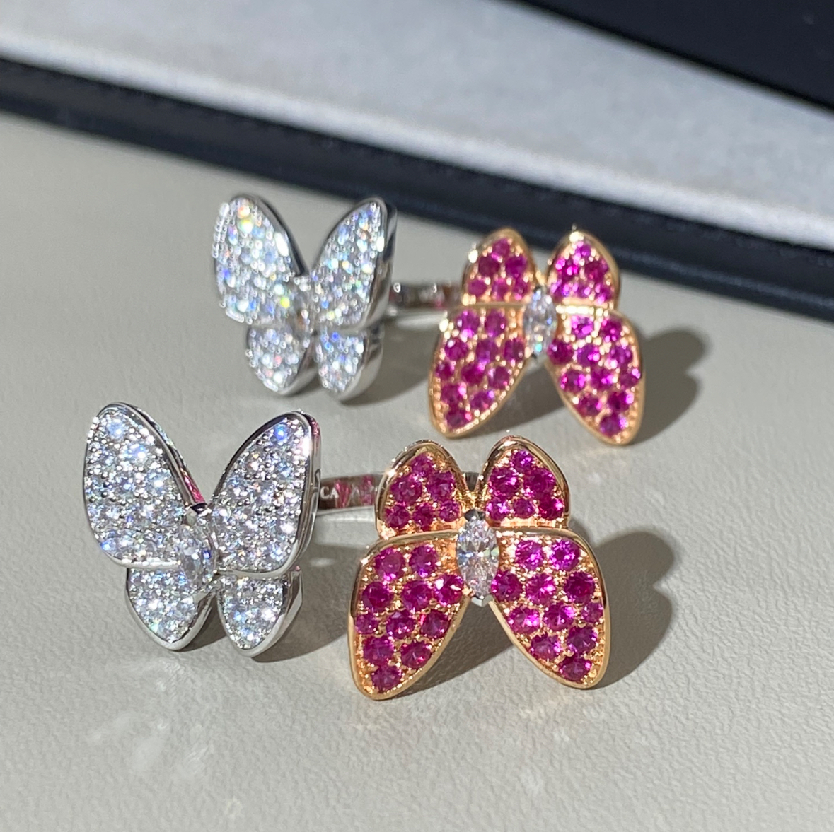 double butterfly ring