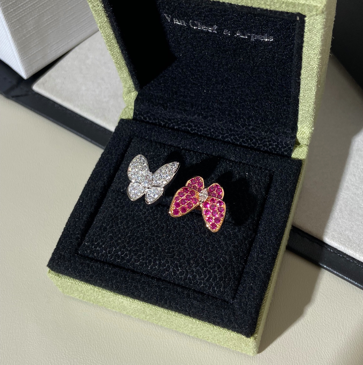 double butterfly ring