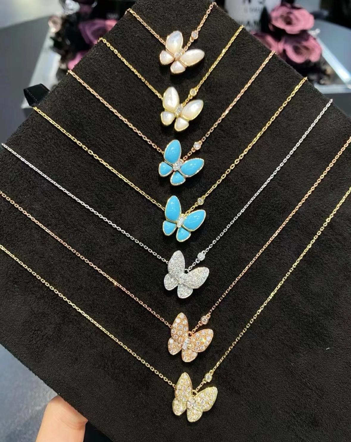 two butterfly pendant